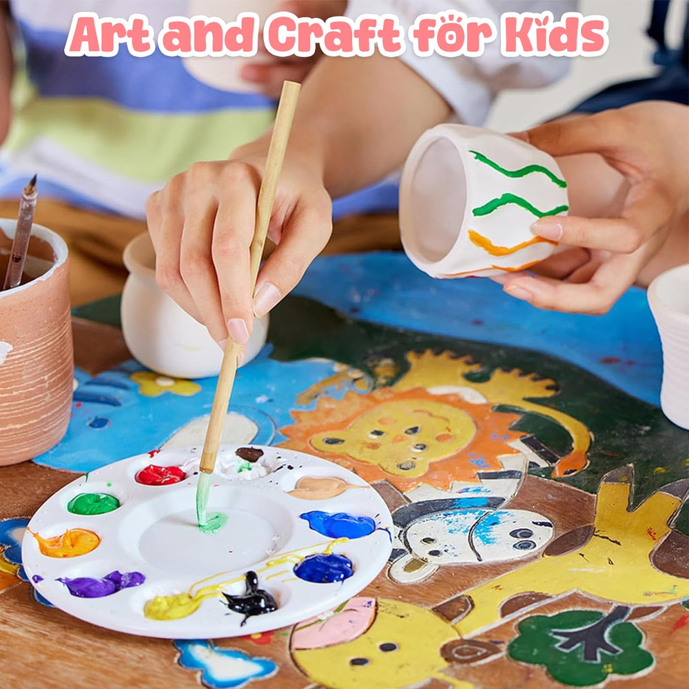 Skirfy painting kit complements wheel for decorative pottery.