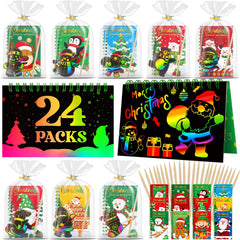 Skrajoi Christmas scratch note pads reveal rainbow colors for creative gift ideas