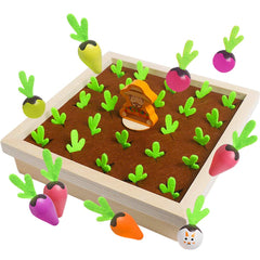 Skrtuan Montessori carrot harvest game engages colorful carrots to boost sorting skills.