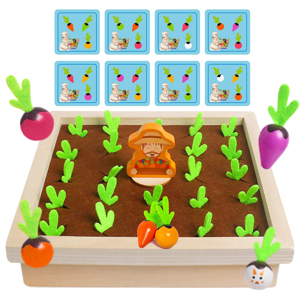 Skrtuan wooden farm scene sparks imaginative play and storytelling during pretend farming.