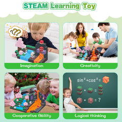 SKTMYY Magnetic Blocks cherry blossoms landscape encourages color recognition and creative world-building
