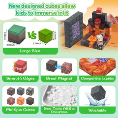 SKTMYY Magnetic Blocks UV-printed patterns enhance visual interest and color learning