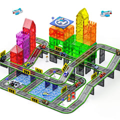 SKTMYY 121pcs road tiles: vibrant roads for collaborative building and storytelling