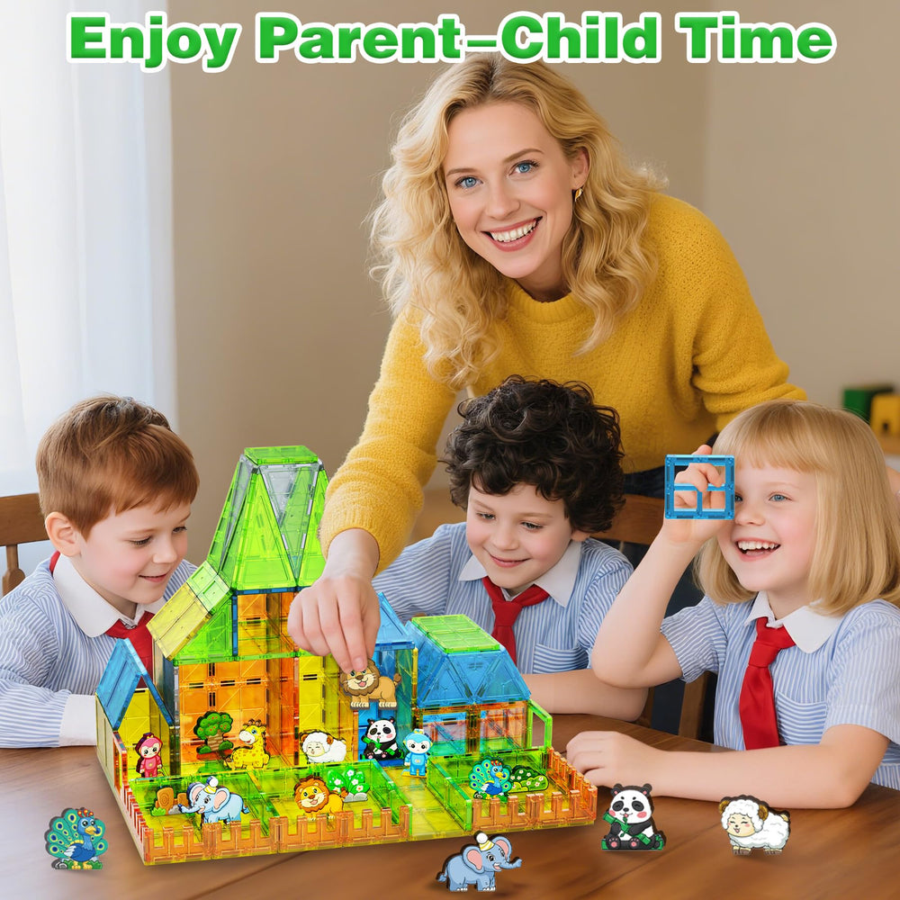 SKTMYY magnetic tiles animal homes—kids craft cozy habitats with care