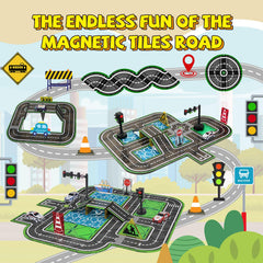 SKTMYY pull-back car with magnetic tiles enabling fast, engaging play