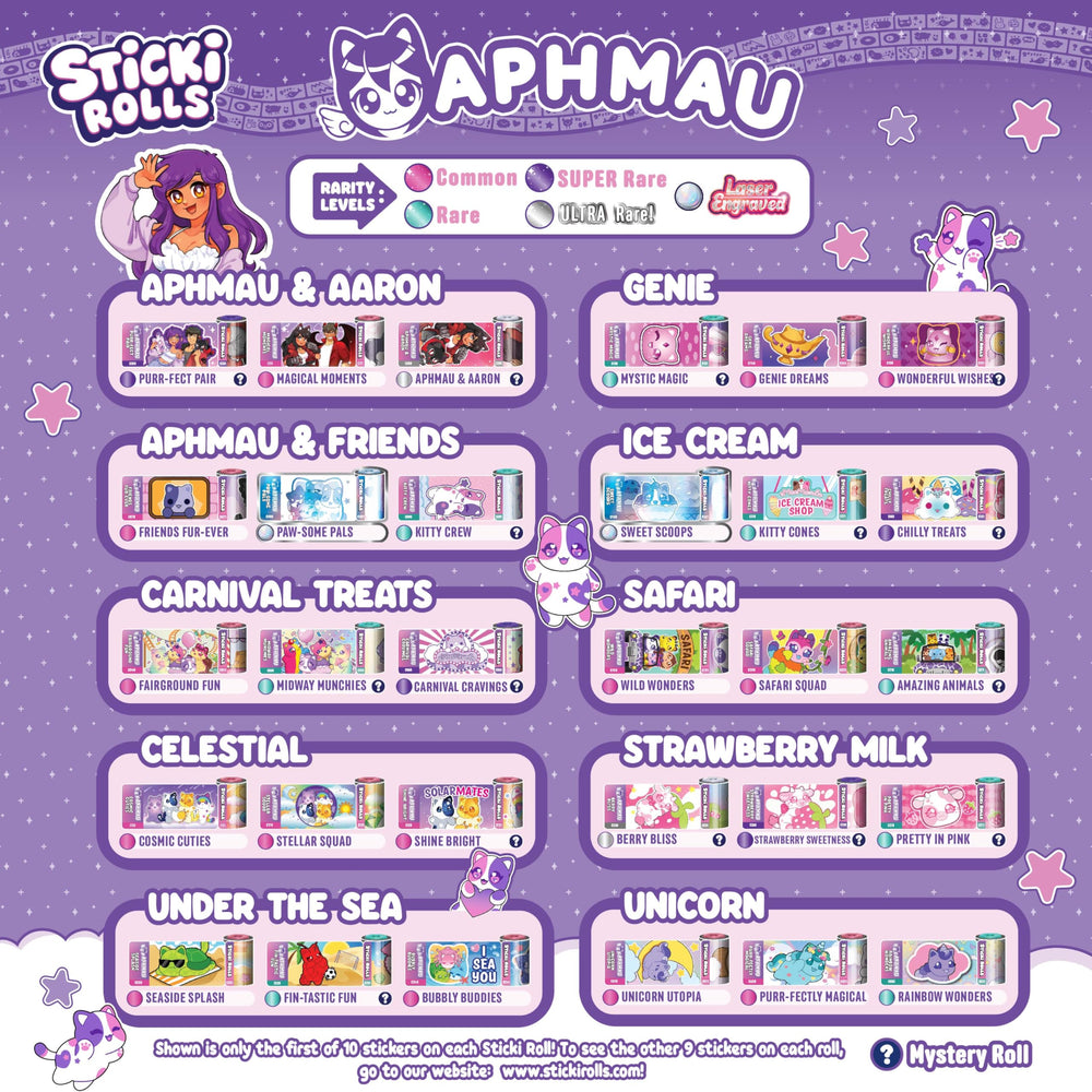 Sky Castle Sticki Rolls Aphmau glowing gradient cat; eye-catching centerpiece for outfits.