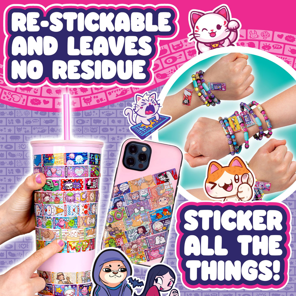 Sky Castle Sticki Rolls Station includes charms and tags for personalization.