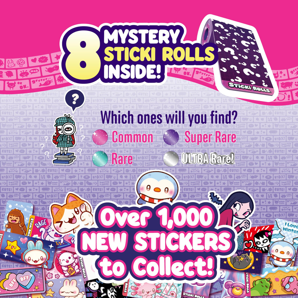 Sky Castle Sticki Rolls restickable core keeps surfaces clean with no residue.
