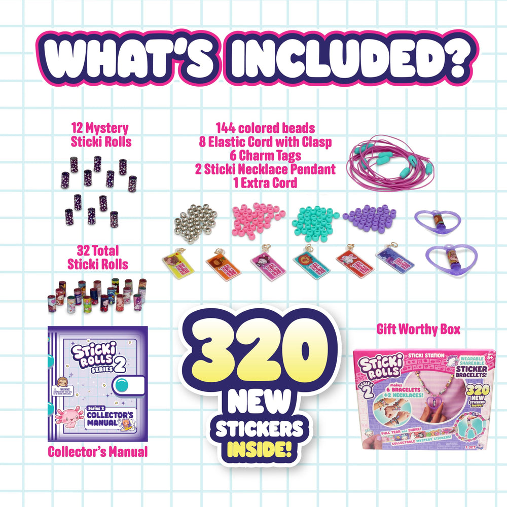 Sky Castle Sticki Rolls Station necklace ideas with two pendants for customization.