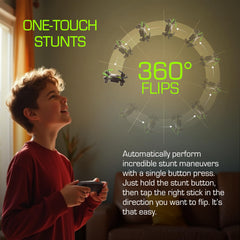 Sky Viper Dash Nano rechargeable battery powers longer indoor sessions.