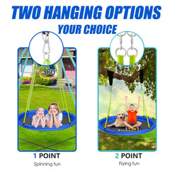 SkyBound 600 lb capacity swing supporting multiple riders during family time