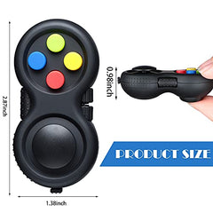 Skylety cam fidget pad closeup shows tactile buttons for sensory engagement.