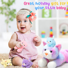 Skylety cat plush on a desk, adding cheerful decor