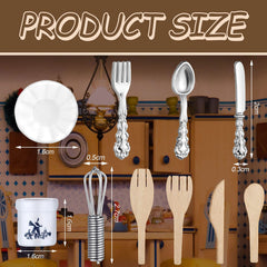 Skylety egg beater utensils for charming miniature kitchen setups and gift-ready displays.