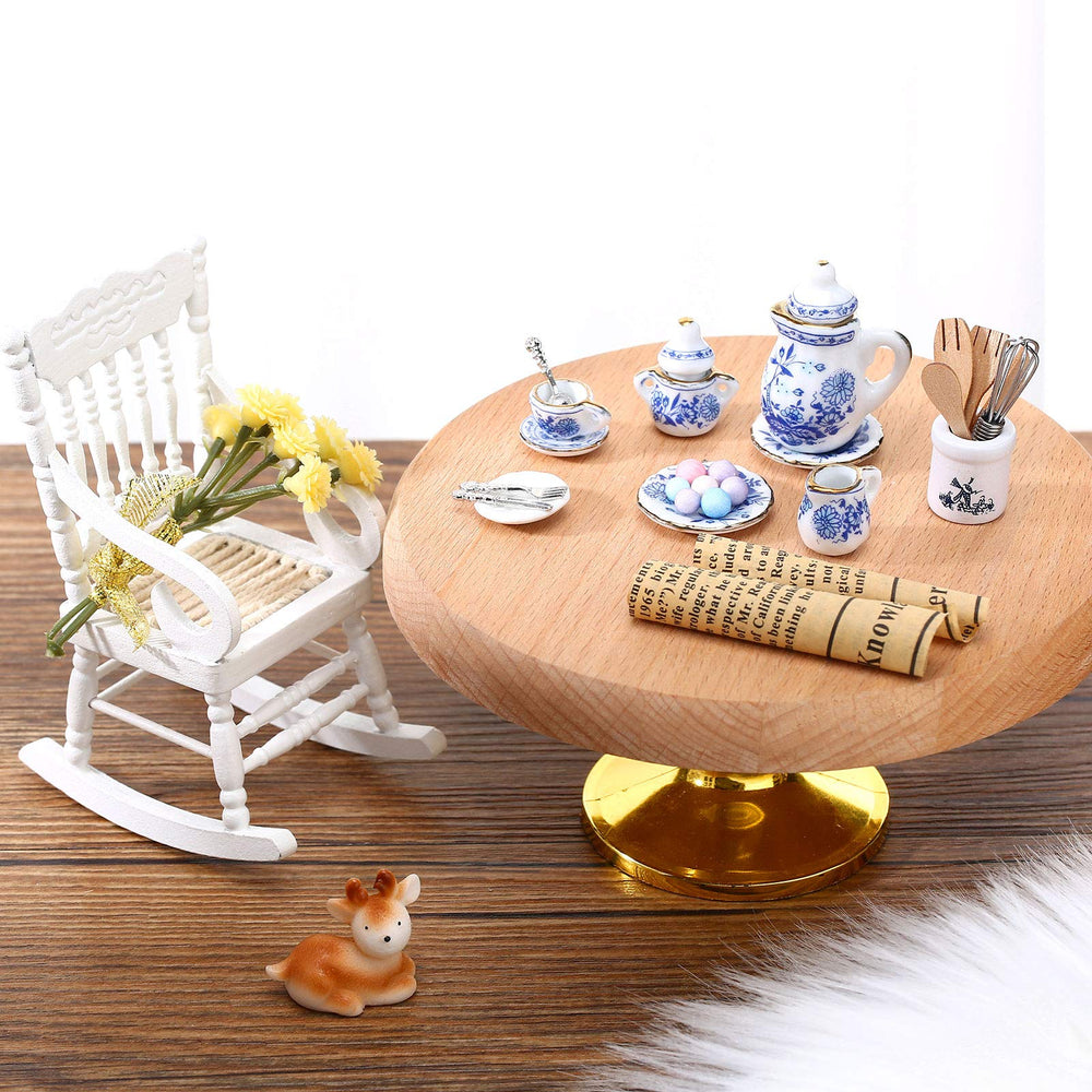 Skylety miniature kitchen accessories set for detailed dollhouse decor and display.