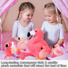 Skylety flamingo plush made from soft cotton fabric for gentle touch