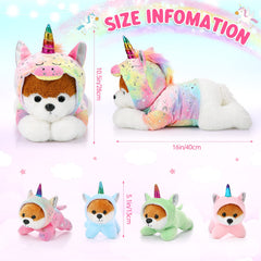 Skylety unicorn puppies inside mommy belly plush, storytelling play