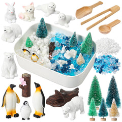 Skylety winter sensory bin storage box—neatly organized for easy setup and play.
