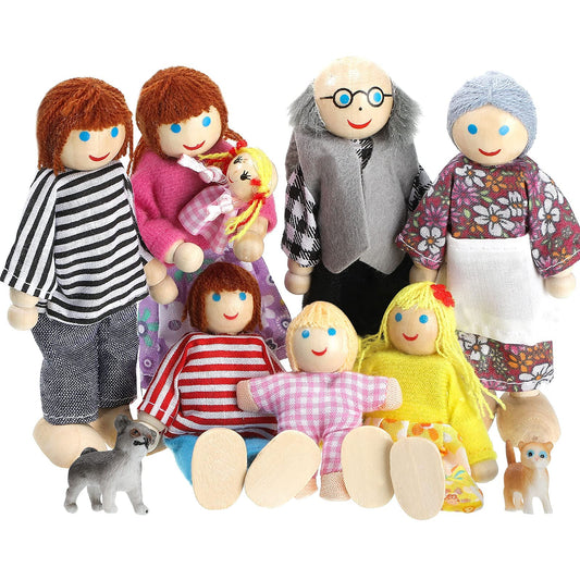 Skylety wooden grandparent figure for imaginative family play.