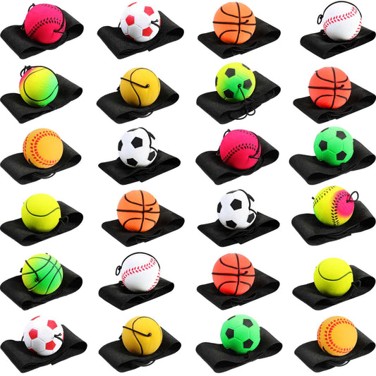 Skylety wrist return ball baseball-style in blue aids quick rebound practice at home