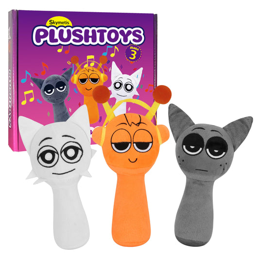 Skymetis Sprunky orange 8-inch plush for cuddles and display.