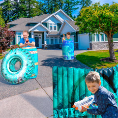 Skywin bright blue obstacle design enhances course visibility and excitement.