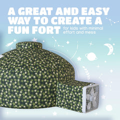 Skywin camo-star design creates imaginative camouflage backdrop for pretend play.