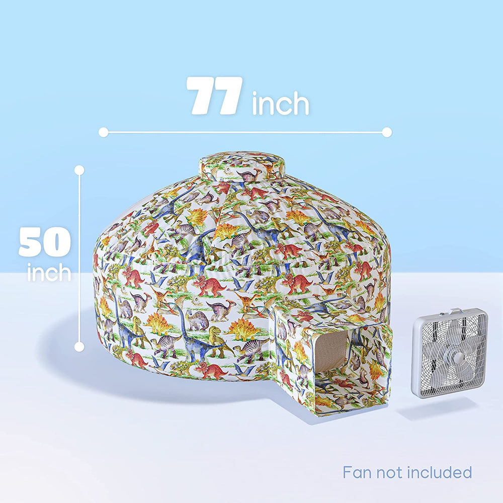 Skywin Dino Dome Dig features an authentic Jurassic print that sparks imaginative adventures.