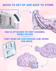Breathable lightweight polyester keeps the fort cool and comfortable.