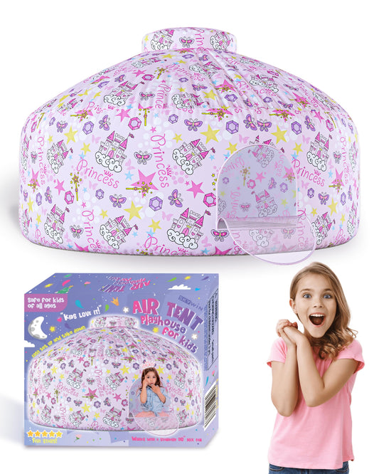 Skywin Fairy Fort Air Tent door — quick setup for indoor play.