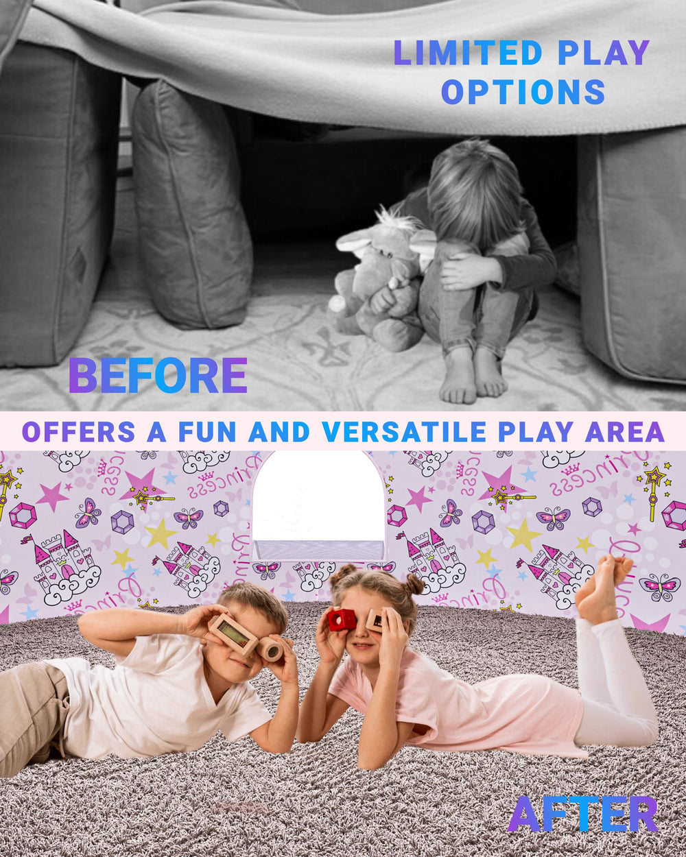 Perfect gift idea for birthdays with a magical play space.