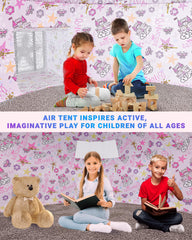 Spacious interior 77 by 50 inches supports group fun.