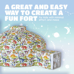 Skywin Jurassic Jungle Air Hut base measures 77 by 50 inches for group play.