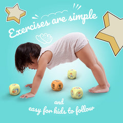 Skywin kids workout dice shown in classroom setting for PE.