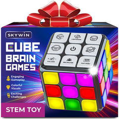 Skywin Light Up Rubix Cube front view with bright LEDs for immersive play