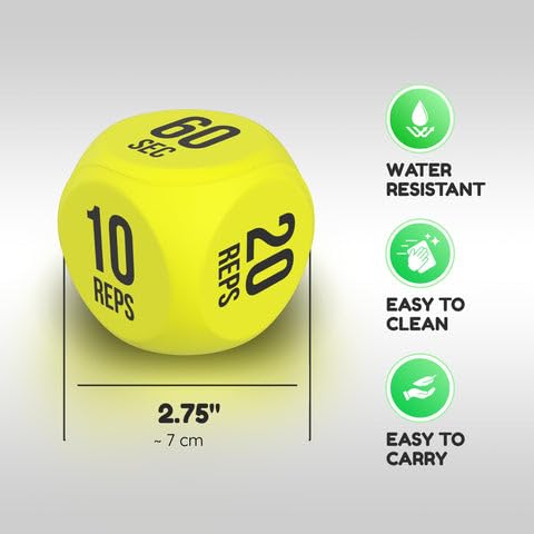 Blue Skywin TidyFriend dice on gym floor for solo workouts.