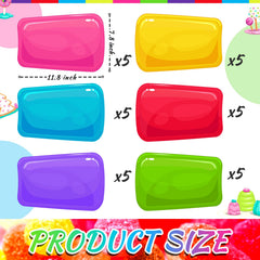 Skyygemm colorful candy-theme floor decals in six bright colors.