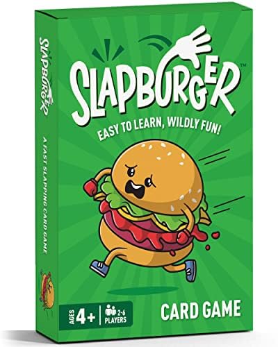 Slapburger Card Game: players slap to win, great for family game nights.