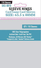 Sleeve Kings 63.5x88mm sleeve close-up shows clear, durable protection for cards.