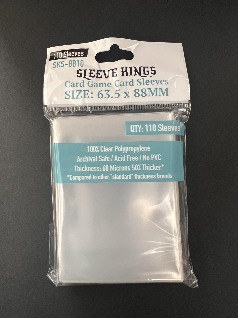 Sleeve Kings 63.5x88mm sleeves help organize decks for easy sorting.