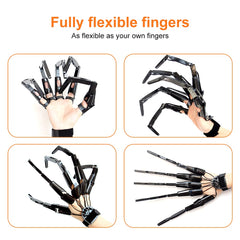 Slinkaslp 3D printed flexible finger extensions highlight durable, safe material for realistic cosplay.