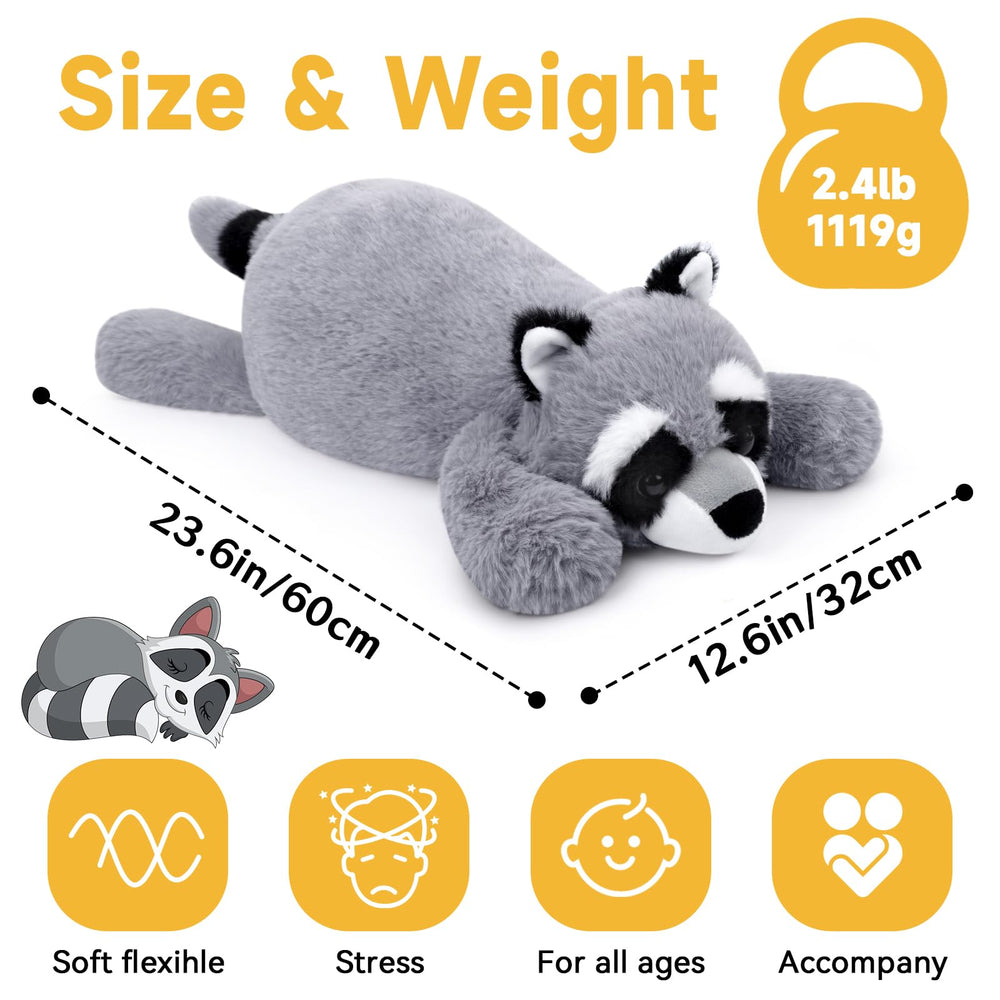 Slojkardon Raccoon Plush adds cozy decor to living room setting.