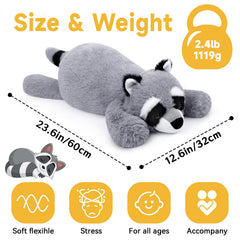 Slojkardon Raccoon Plush adds cozy decor to living room setting.