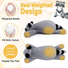 Slojkardon Raccoon Plush arrives vacuum-packed; fluff to full size.