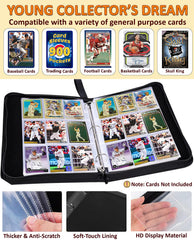 Slonser 3-ring zipper binder keeps cards secure during transport.