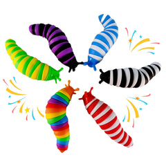 Sloogtuuy Fidget Slug pack in colorful colors, a portable stress relief toy.