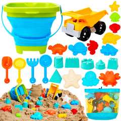 Sloosh beach dump truck for imaginative sand play and constructive learning.
