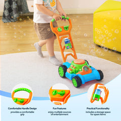 Sloosh Bubble Lawn Mower dimensions show a tall, kid-friendly size.