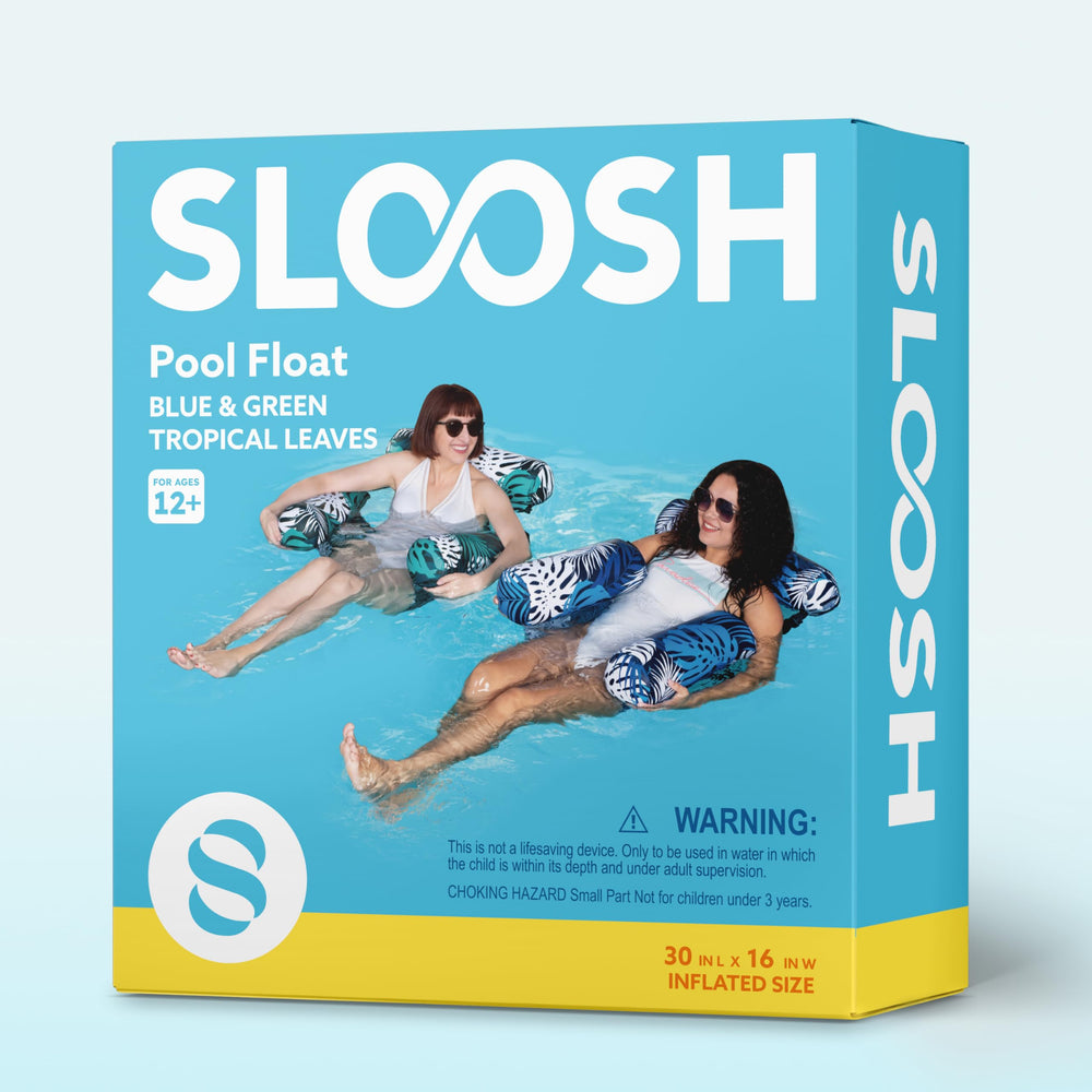 Sloosh portable pool floats that store neatly for travel and storage
