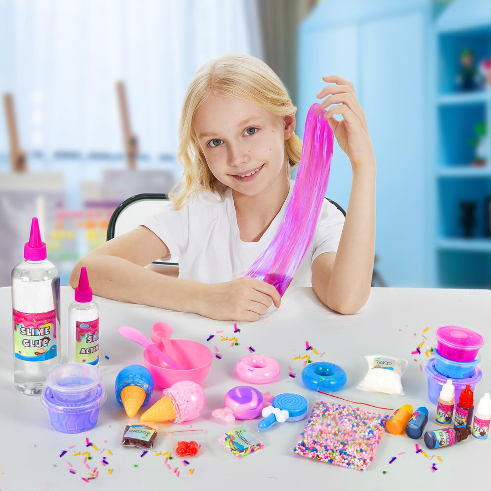 Sloueasy Mini Party Slime Kit textures inspire hands on sensory play and exploration